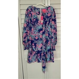 Lilly Pulitzer Blue and Pink Floral Dress